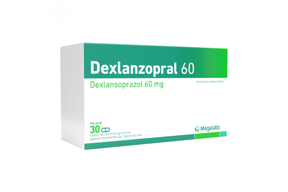 Dexlansoprazol 60Mg x 30 Cápsulas Con Microgránulos Gastrorresistentes De Liberación Dual