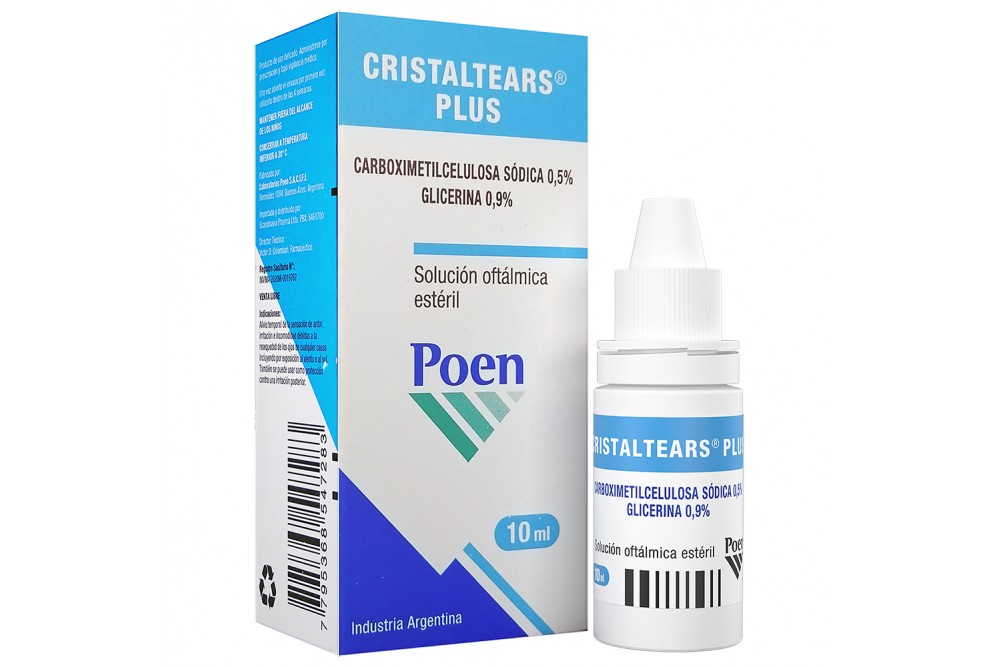 Cristaltears Plus Solución Oftálmica Caja Con Frasco Con 10 Ml