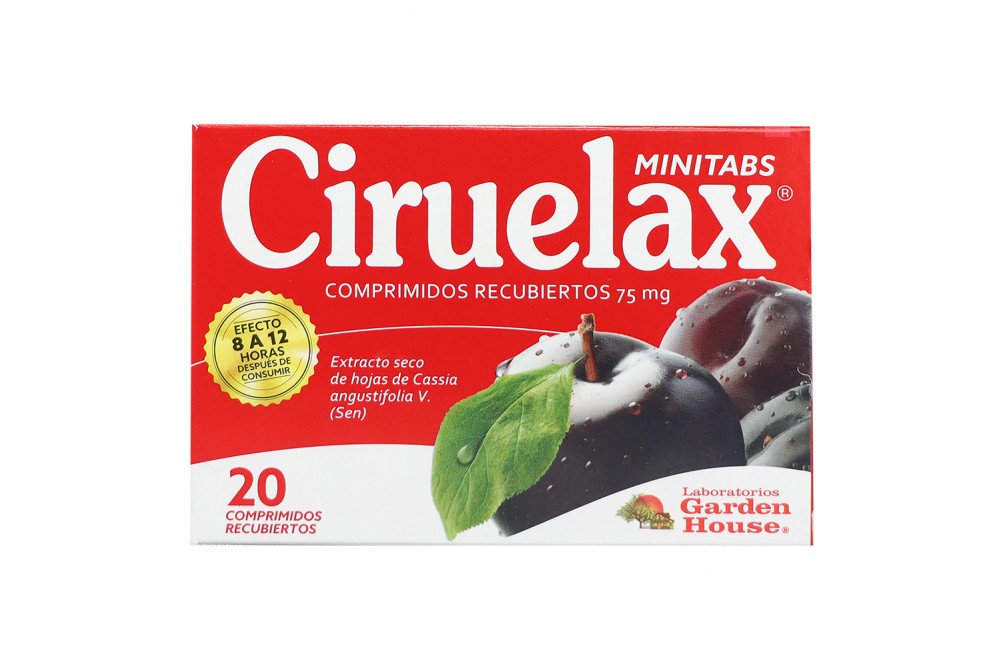 Laxante Ciruelax Minitabs 75 Mg 20 Comprimidos Recubiertos