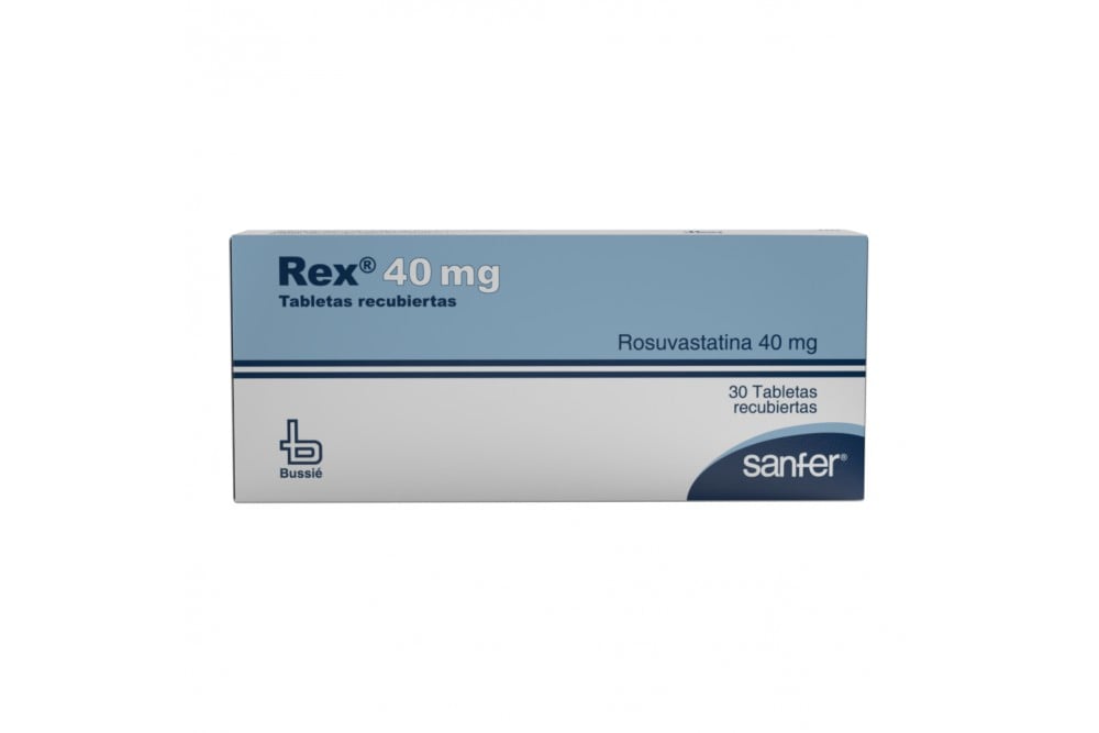 Rosuvastatina Rex 40 Mg 30 Tabletas Recubiertas