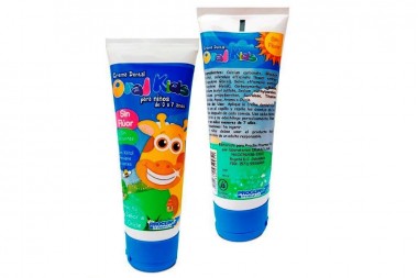 Crema Dental Oral Kids Sabor Chicle sin Fluor 75 Ml