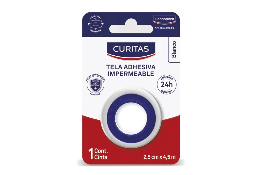 Tela Adhesiva Impermeable 2,5 Cm x 4,5 M Und