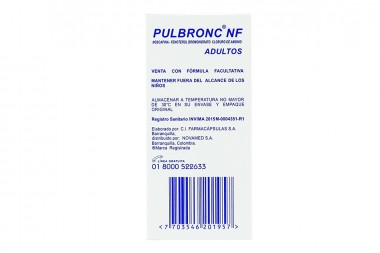 Jarabe Pulbronc Nf 20Mg/35Mg/2,5Mg Adultos Sabor Menta 100 Ml