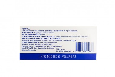 Sisprad 50 Mg Caja Con 10 Tabletas