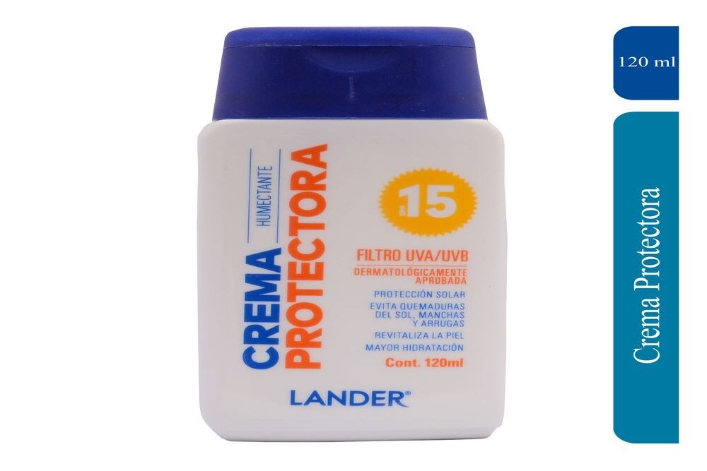 Crema Humectante Lander Protectora SPF 15 120 Ml