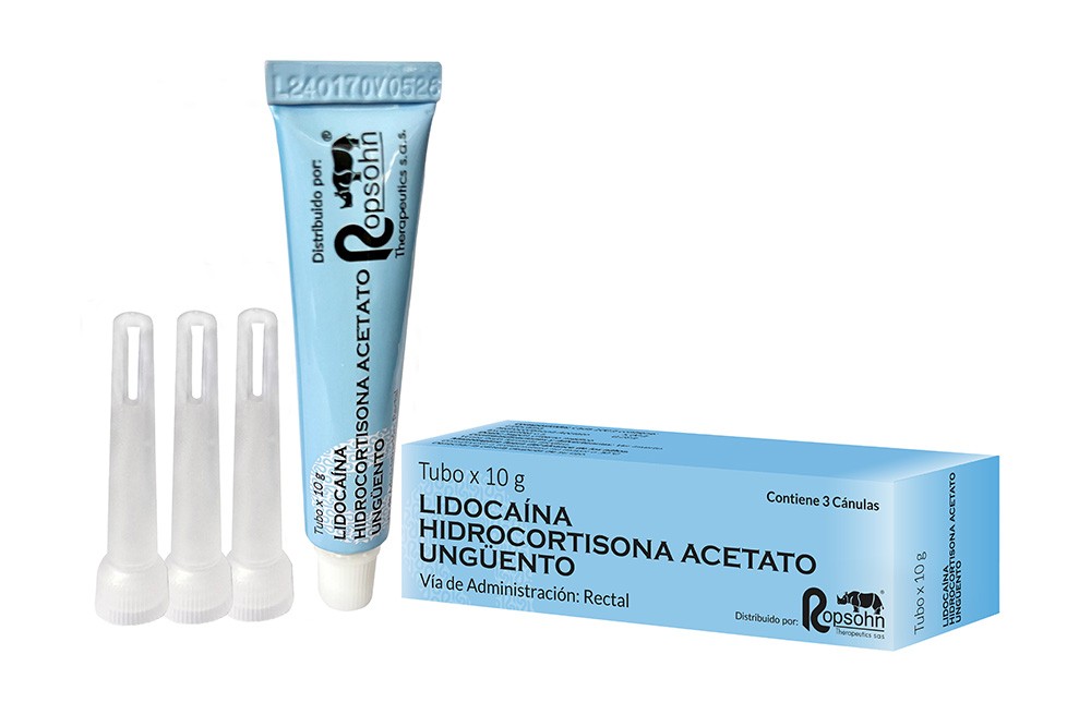 Lidocaina-Hidrocortisona Ropsohn 3 Cánulas