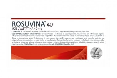 Rosuvina 40 Mg 28 Tabletas Recubiertas