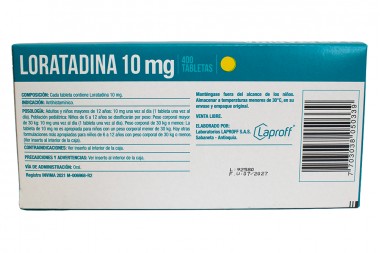 Loratadina Laproff 10 Mg Caja Con 400 Tabletas