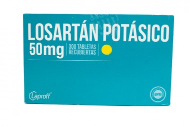 Losartán Potásico 50 Mg Laproff Caja Con 300 Tabletas