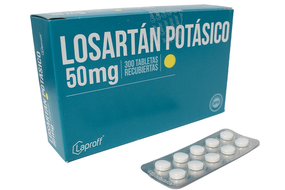 Losartán Potásico 50 Mg Laproff Caja Con 300 Tabletas