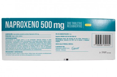 Naproxeno 500 Mg Laproff Caja Con 300 Tabletas