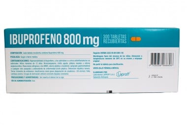 Ibuprofeno 800 Mg Caja Con 300 Tabletas