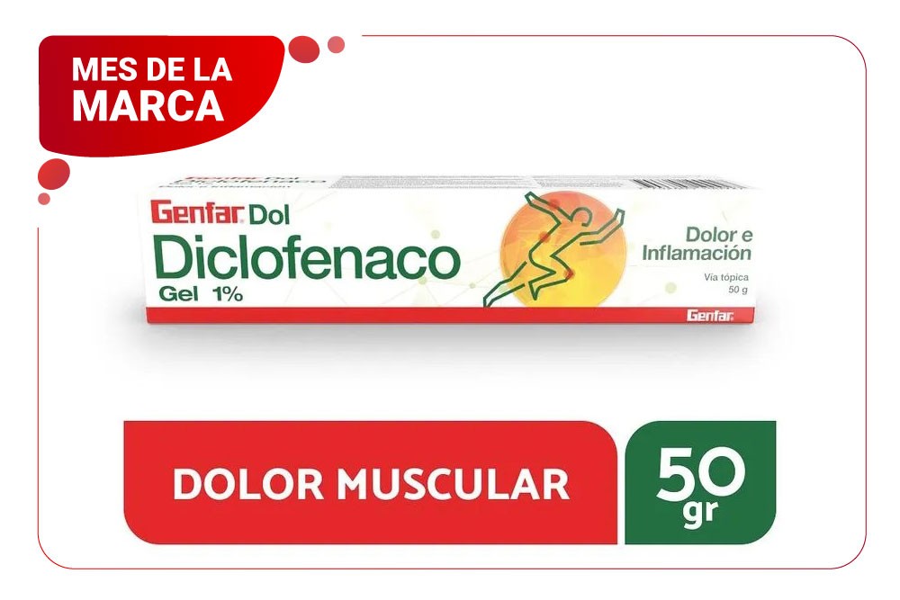 Diclofenaco En Gel 1% Viá tópico 50 G