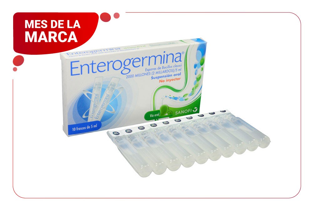 Enterogermina Suspensión Oral Caja Con 10 Frascos De 5 Ml