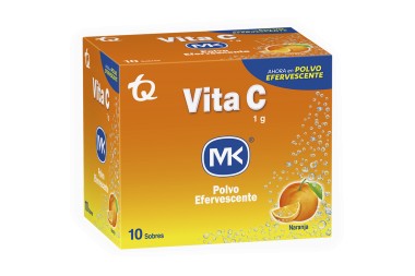 Vitamina C MK Efervescente Sabor Naranja 10 Sobres