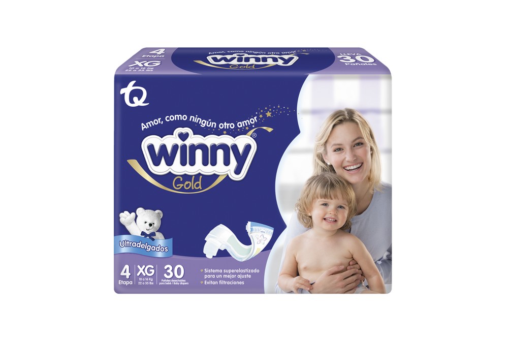 Pañales Winny Gold Etapa 4 XG 30 Unds