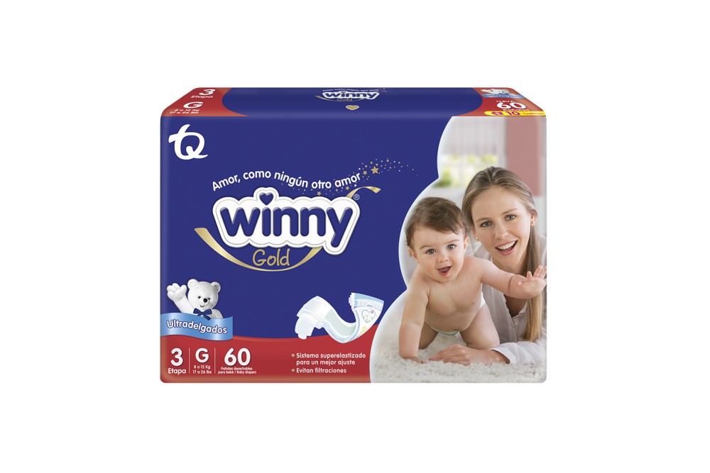 Pañales Winny Gold Etapa 3 G 60 Unds