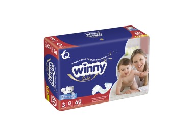 Pañales Winny Gold Etapa 3 G 60 Unds