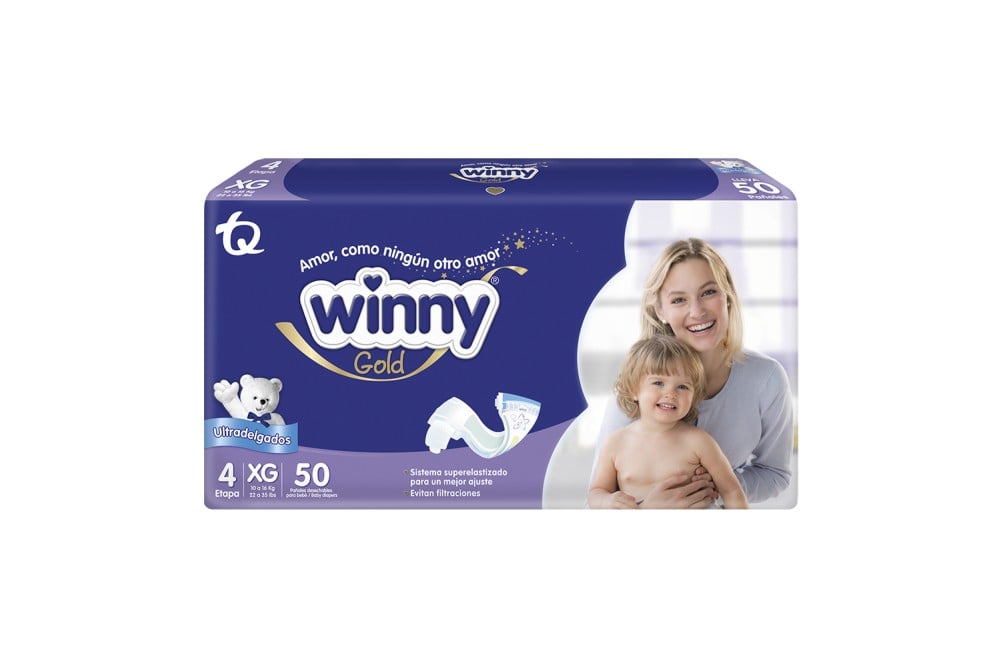 Pañales Winny Gold Fit Etapa 4 XG 50 Unds