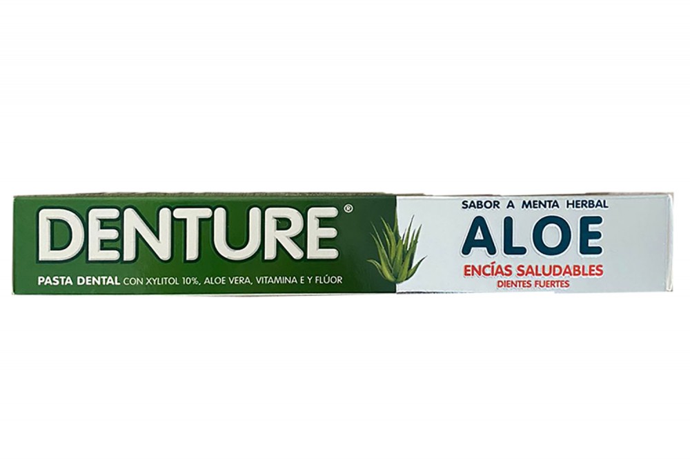 Crema dental Denture Sabor aloe menta herbal 100 G