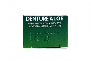 Crema dental Denture Sabor aloe menta herbal 100 G