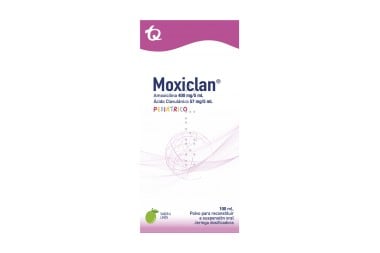 Moxiclan Amoxicilina 400 Mg / 5 Ml Acido Clavulánico 57Mg / 5 Ml Polvo para constituir 100 Ml