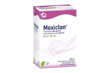 Moxiclan Amoxicilina 400 Mg / 5 Ml Acido Clavulánico 57Mg / 5 Ml Polvo para constituir 100 Ml