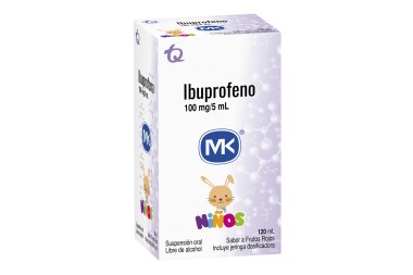 Ibuprofeno Mk 100Mg /5Ml Niños Sabor Frutos Rojos 120 Ml