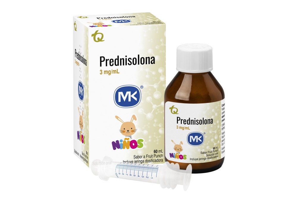 Prednisolona Mk 3 Mg/Ml Niños Sabor Fruit Punch Solución Oral 60 Ml