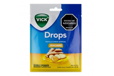 Pastillas Vick Drops Sabor Jengibre 20 Pastillas