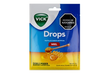 Pastillas Vick Drops Sabor Miel 20 Pastillas