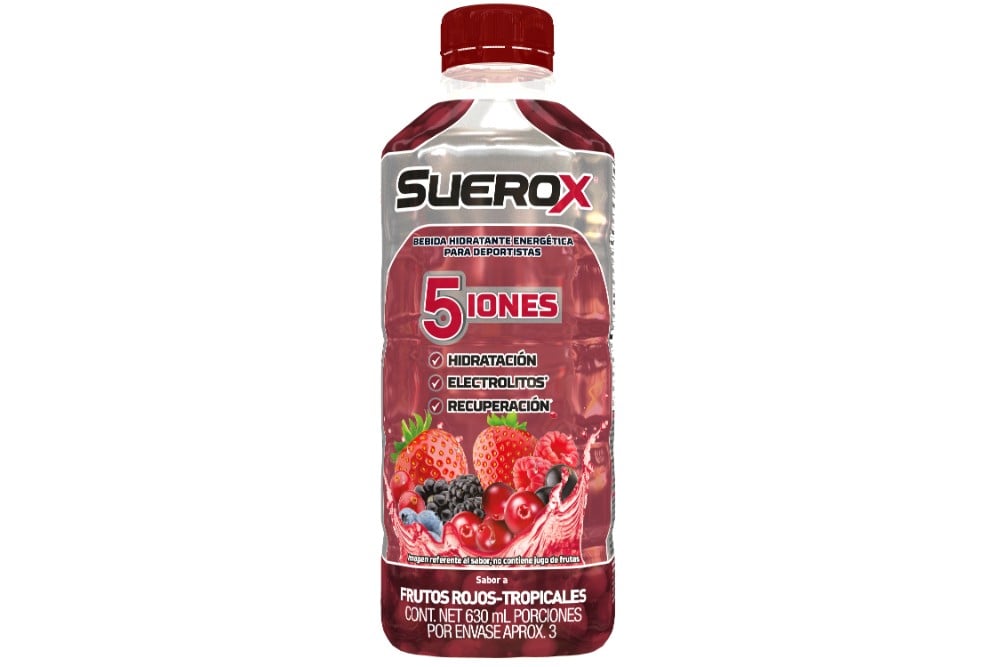 Bebida Hidratante Energetica Suerox Sabor Frutos Rojos - Tropicales 630 Ml