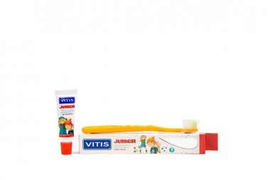 Cepillo Dental Vitis Junior + Gel Dentífrico 8 Ml