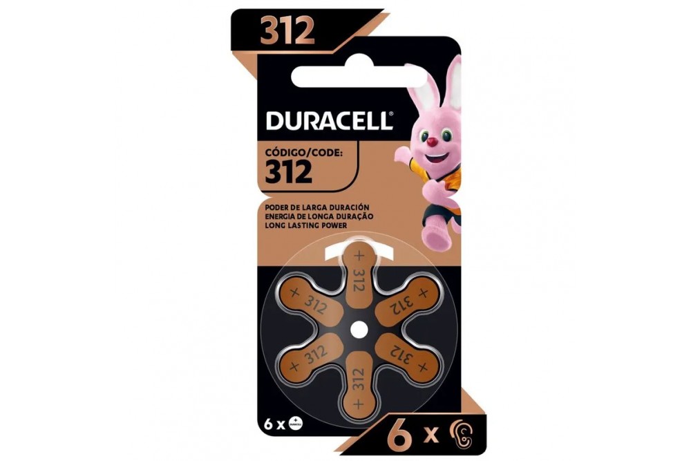 Pila Auditiva Duracell 312 6 Unds