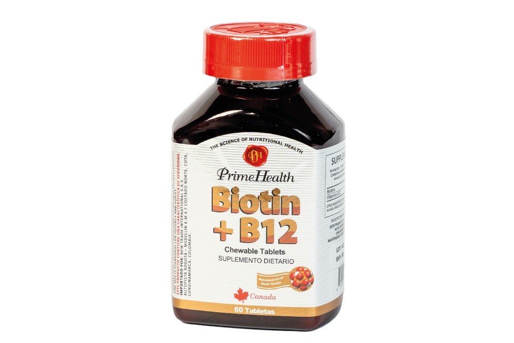 Biotina + B12 Prime Health 60 Tabletas