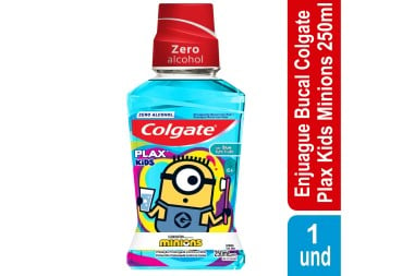 Enjuague Bucal Colgate Plax Kids Minions 250 Ml