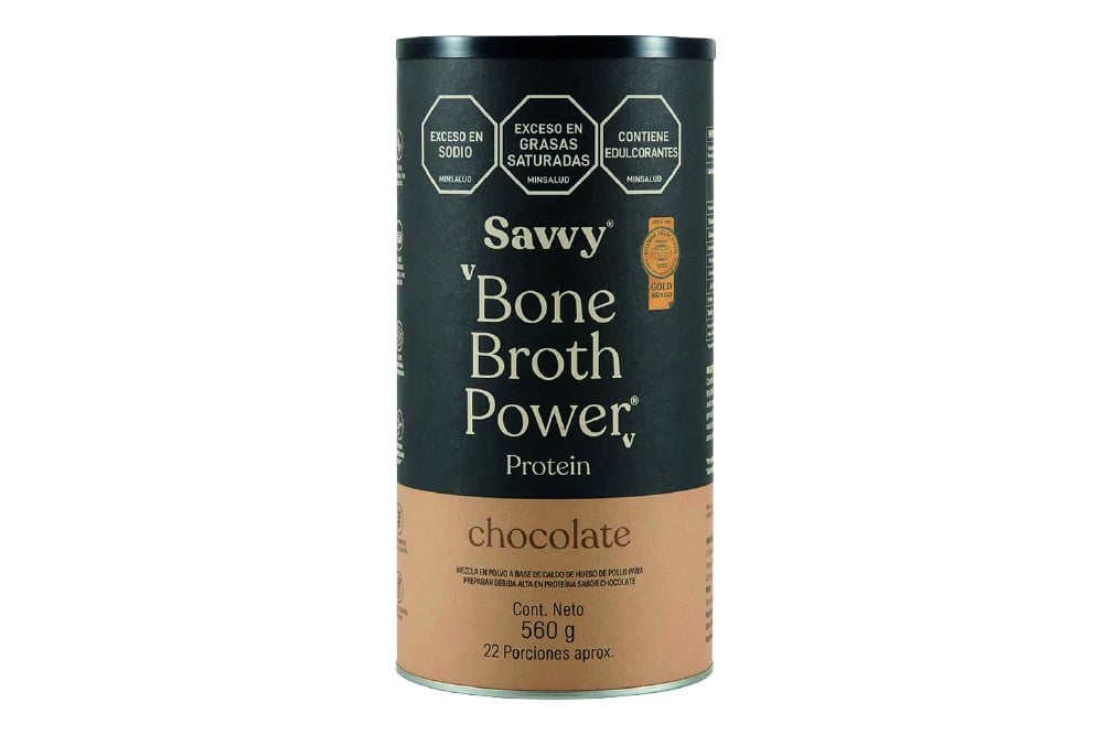 Savvy Mezcla A Base De Caldo De Hueso De Pollo Bone Broth Power Sabor Chocolate 560 G