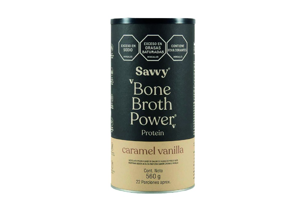 Savvy Mezcla A Base De Caldo De Hueso De Pollo Bone Broth Power Caramel Vainilla 560 G