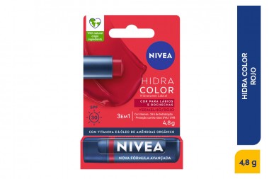 Protector Labial Nivea Hidra Color Rojo Und