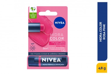 Protector Labial Nivea Hidra Color Rosa Und