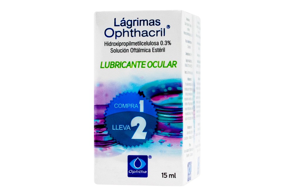 Oferta Lubricarnte Ocular Ophthacril Sol 0,3G/100Ml Compra 1 Lleva 2 15Ml C/U