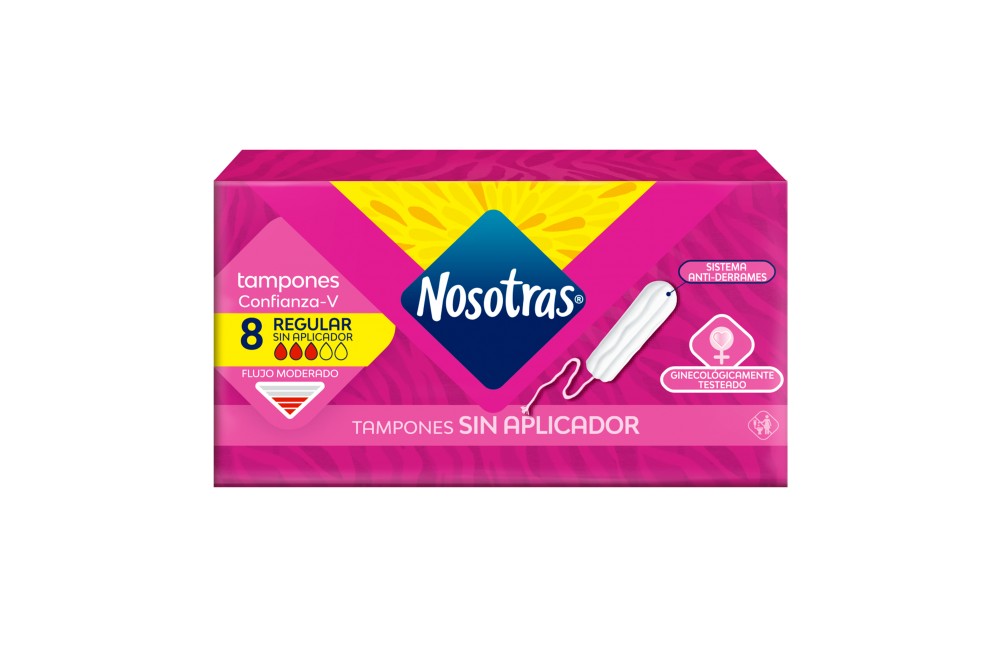 Tampones Nosotras Digital Regular 8 Unds Sin aplicador