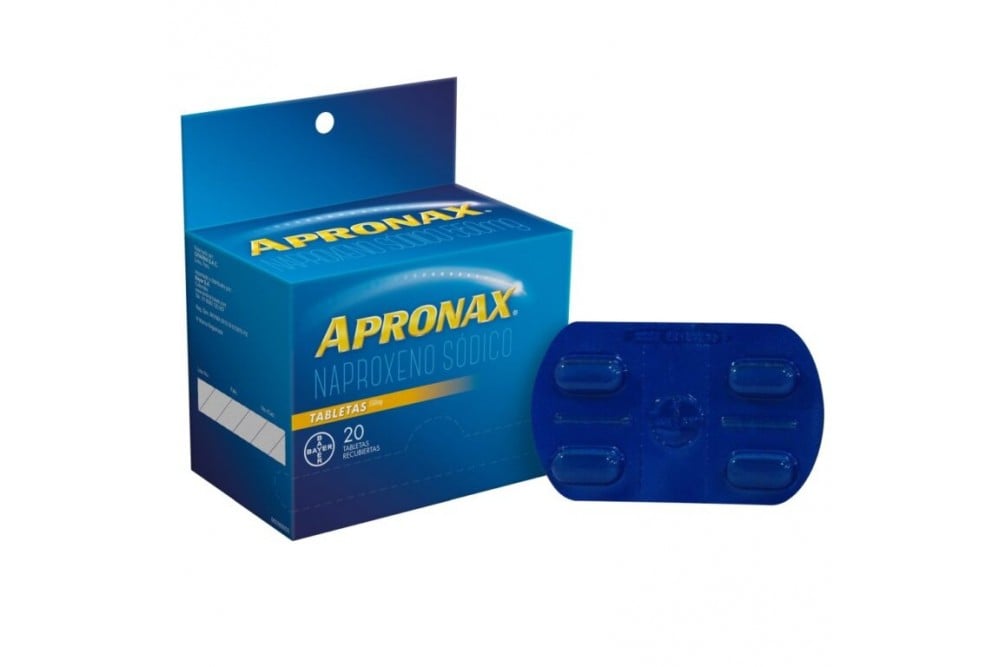 Apronax 550 Mg 20 Tabletas Recubiertas