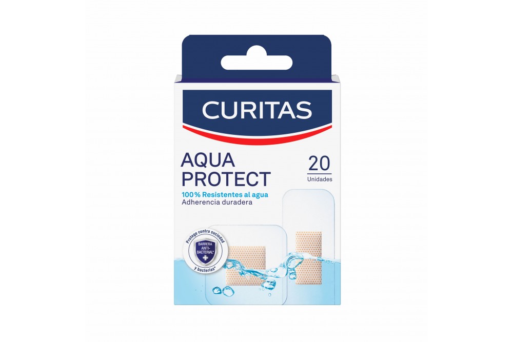 Curitas Aqua Protect 100% Resistentes Al Agua 20 Unds