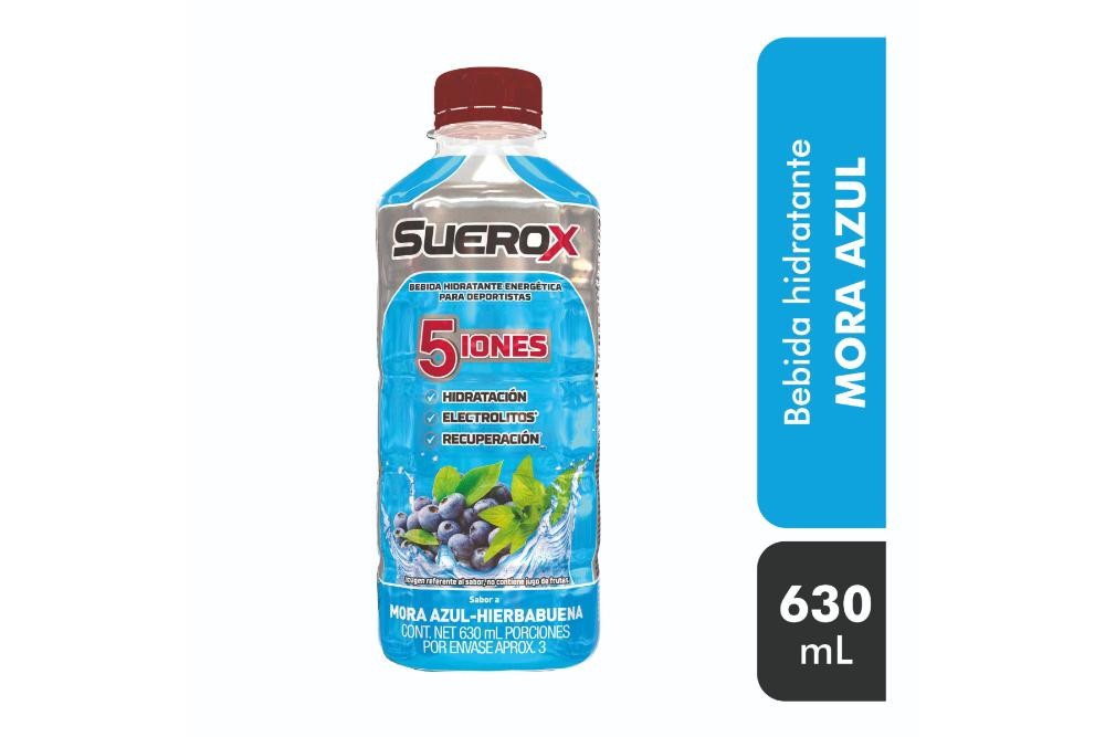 Bebida Hidratante Energética Suerox Sabor Mora Azul 630 Ml