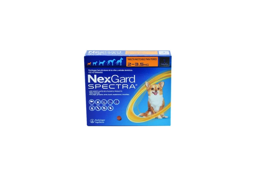 NexGard Spectra 3.6 Kg a 7.5 Kg Para Perros Und