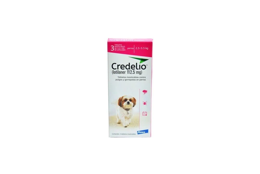 Credelio 112,5 Mg Para Perro de 2.5kg a 5.5kg 3 Unds