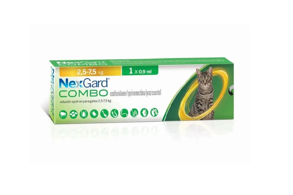 Antiparasitario Combo Cat Nexgard 2,5 7,5 Kg 0,9 Ml