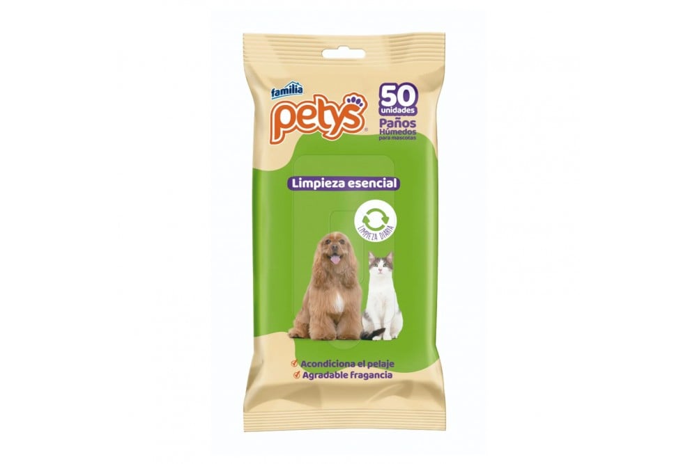 Pañitos Humedos Petys Limpieza Esencial 50 Unds