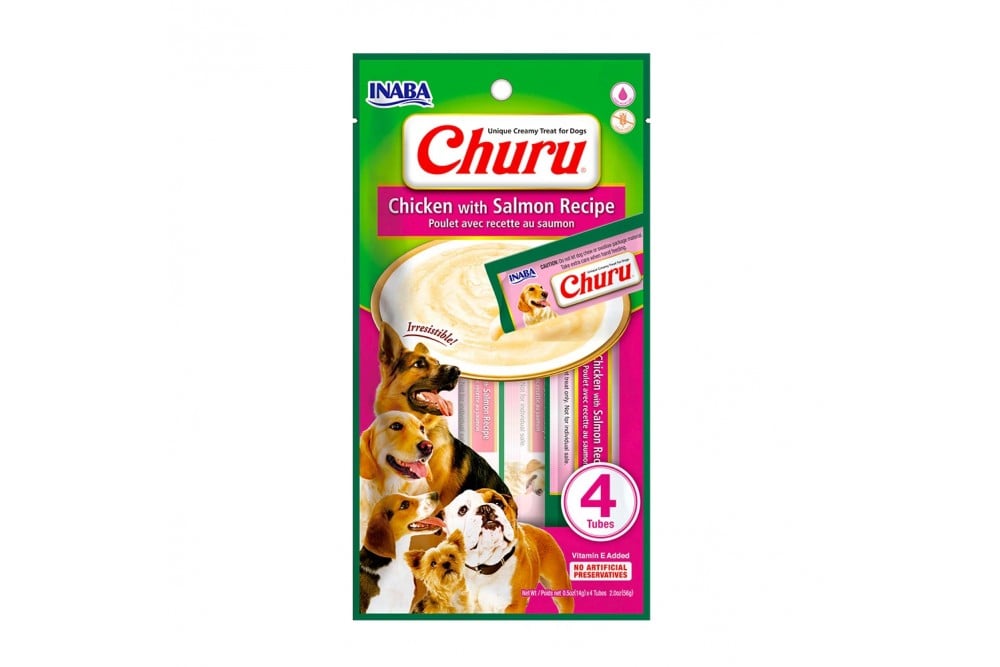 Pure Para Perros Churu Sabor Salmon Pollo 4 Unds